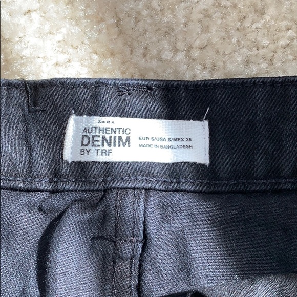 Zara black mini denim skirt - Picture 4 of 5